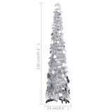 NNEVL Pop-up Artificial Christmas Tree Silver 120 cm PET