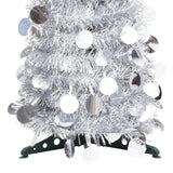 NNEVL Pop-up Artificial Christmas Tree Silver 180 cm PET