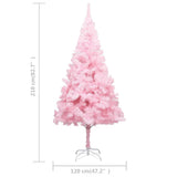 NNEVL Artificial Christmas Tree with Stand Pink 210 cm PVC