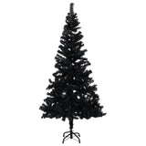 NNEVL Artificial Christmas Tree with Stand Black 150 cm PVC