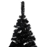 NNEVL Artificial Christmas Tree with Stand Black 150 cm PVC