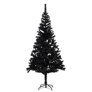 NNEVL Artificial Christmas Tree with Stand Black 210 cm PVC