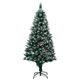 NNEVL Artificial Christmas Tree with Pine Cones and White Snow 150 cm