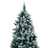 NNEVL Artificial Christmas Tree with Pine Cones and White Snow 240 cm