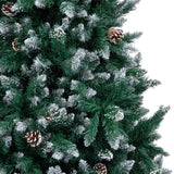 NNEVL Artificial Christmas Tree with Pine Cones and White Snow 240 cm
