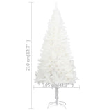 NNEVL Artificial Christmas Tree Lifelike Needles White 210 cm