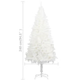 NNEVL Artificial Christmas Tree Lifelike Needles White 240 cm