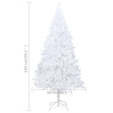 NNEVL Artificial Christmas Tree with Thick Branches White 150 cm PVC