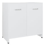 NNEVL Bathroom Cabinet White 60x33x61 cm Engineered Wood