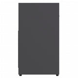 NNEVL Bathroom Cabinet Grey 60x33x58 cm Chipboard