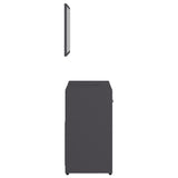 NNEVL Bathroom Furniture Set Grey Chipboard