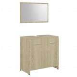 NNEVL Bathroom Furniture Set Sonoma Oak Chipboard