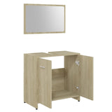 NNEVL Bathroom Furniture Set Sonoma Oak Chipboard
