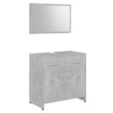 NNEVL Bathroom Furniture Set Concrete Grey Engineered Wood