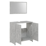 NNEVL Bathroom Furniture Set Concrete Grey Engineered Wood