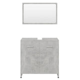 NNEVL Bathroom Furniture Set Concrete Grey Engineered Wood