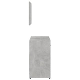 NNEVL Bathroom Furniture Set Concrete Grey Engineered Wood