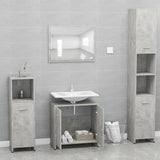 NNEVL Bathroom Furniture Set Concrete Grey Engineered Wood