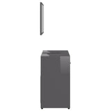 NNEVL Bathroom Furniture Set High Gloss Grey Chipboard