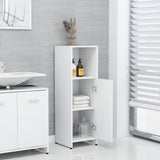 NNEVL Bathroom Cabinet White 30x30x95 cm Chipboard