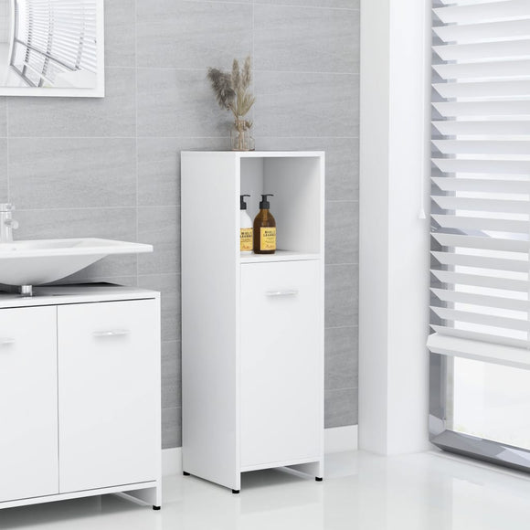NNEVL Bathroom Cabinet White 30x30x95 cm Chipboard