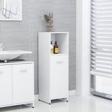 NNEVL Bathroom Cabinet White 30x30x95 cm Chipboard