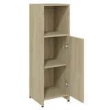 NNEVL Bathroom Cabinet Sonoma Oak 30x30x95 cm Engineered Wood
