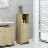 NNEVL Bathroom Cabinet Sonoma Oak 30x30x95 cm Engineered Wood