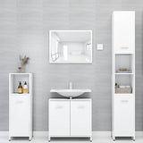 NNEVL Bathroom Cabinet White 30x30x183.5 cm Chipboard