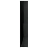 NNEVL Bathroom Cabinet High Gloss Black 30x30x183.5 cm Chipboard