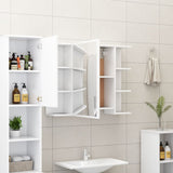 NNEVL Bathroom Mirror Cabinet White 80x20.5x64 cm Chipboard
