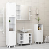 NNEVL Bathroom Mirror Cabinet White 80x20.5x64 cm Chipboard