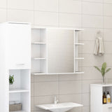 NNEVL Bathroom Mirror Cabinet White 80x20.5x64 cm Chipboard