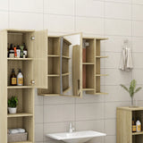 NNEVL Bathroom Mirror Cabinet Sonoma Oak 80x20.5x64 cm Engineered Wood