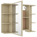 NNEVL Bathroom Mirror Cabinet Sonoma Oak 80x20.5x64 cm Engineered Wood