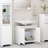 NNEVL Bathroom Cabinet White 60x33x61 cm Chipboard