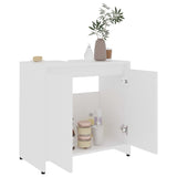 NNEVL Bathroom Cabinet White 60x33x61 cm Chipboard