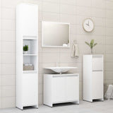 NNEVL Bathroom Cabinet White 60x33x61 cm Chipboard