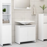 NNEVL Bathroom Cabinet White 60x33x61 cm Chipboard
