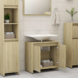 NNEVL Bathroom Cabinet Sonoma Oak 60x33x58 cm Chipboard