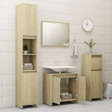 NNEVL Bathroom Cabinet Sonoma Oak 60x33x58 cm Chipboard