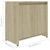 NNEVL Bathroom Cabinet Sonoma Oak 60x33x58 cm Chipboard