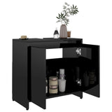 NNEVL Bathroom Cabinet High Gloss Black 60x33x58 cm Chipboard