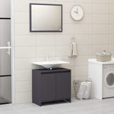NNEVL Bathroom Furniture Set Grey Chipboard