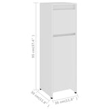 NNEVL Bathroom Cabinet White 30x30x95 cm Chipboard