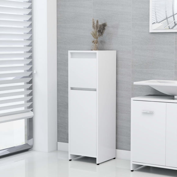 NNEVL Bathroom Cabinet White 30x30x95 cm Chipboard