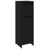 NNEVL Bathroom Cabinet Black 30x30x95 cm Chipboard