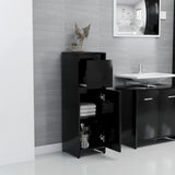 NNEVL Bathroom Cabinet Black 30x30x95 cm Chipboard