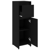 NNEVL Bathroom Cabinet Black 30x30x95 cm Chipboard