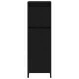 NNEVL Bathroom Cabinet Black 30x30x95 cm Chipboard